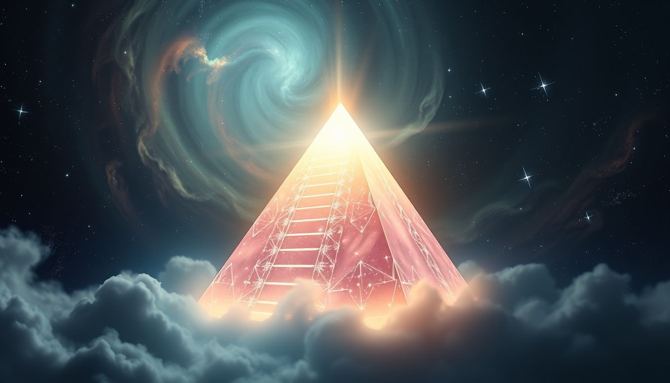 Rêver d'escalader une pyramide symbolise une ambition vers le succès.