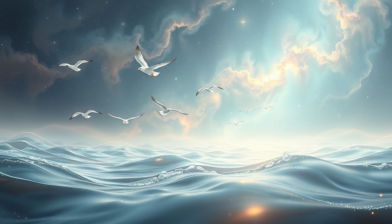 Rêver d'oiseaux marins symbolise la liberté et l'horizon infini.