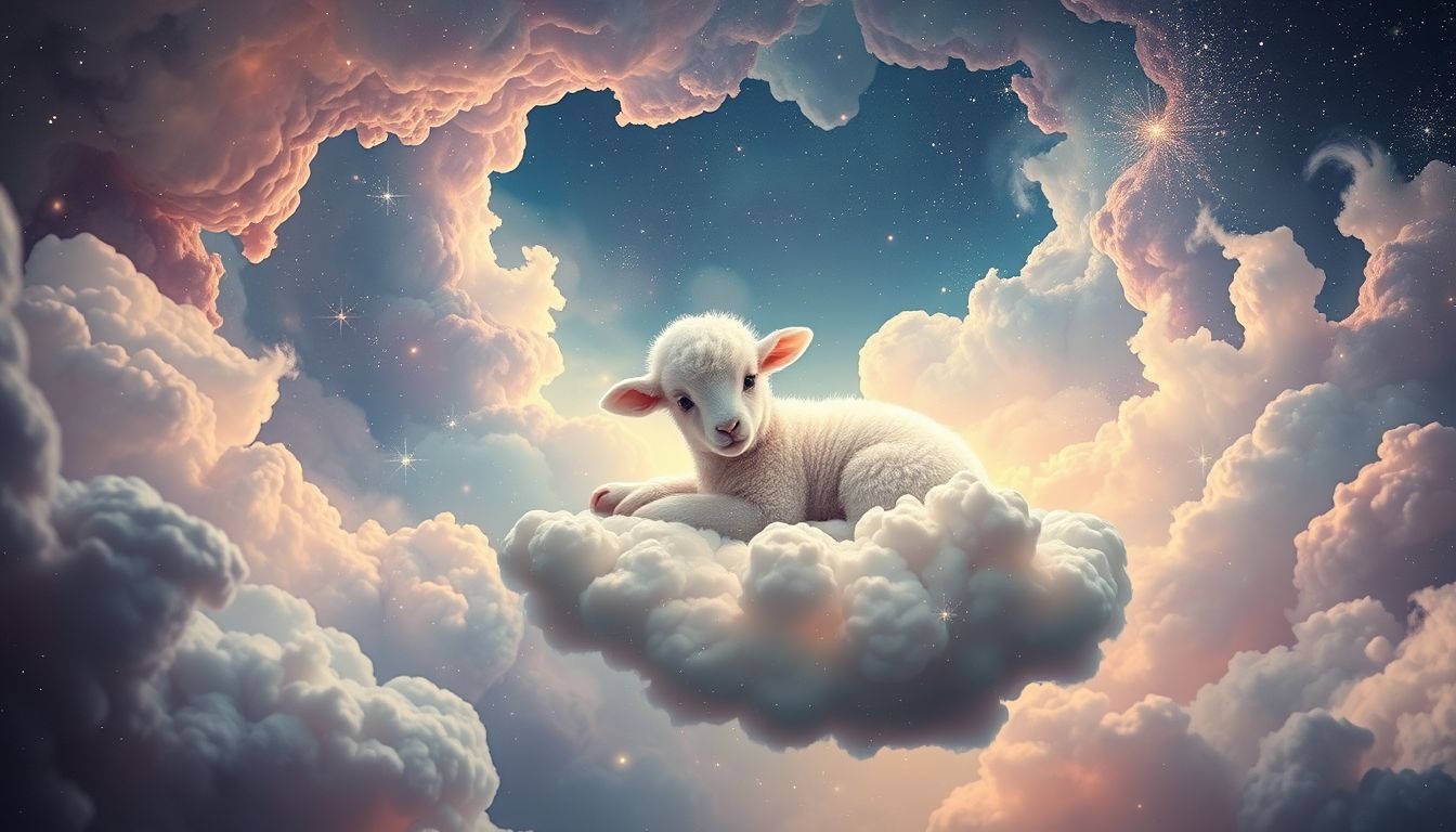 Rêver d'un agneau symbolise souvent l'innocence et la pureté intérieure.