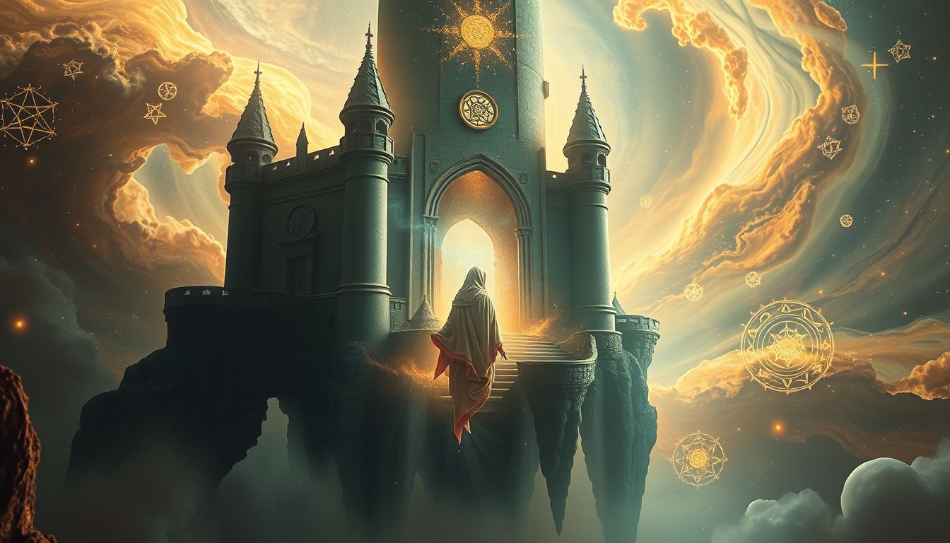 Rêver d'alchimiste en château symbolise quête intérieure et solitude.