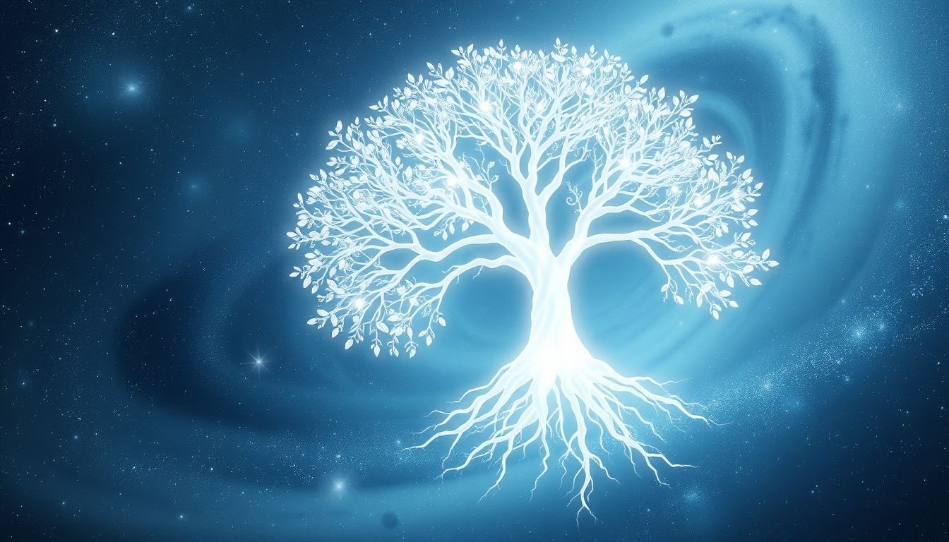 Rêver d’un Arbre de Vie blanc symbolise un renouveau spirituel pur.