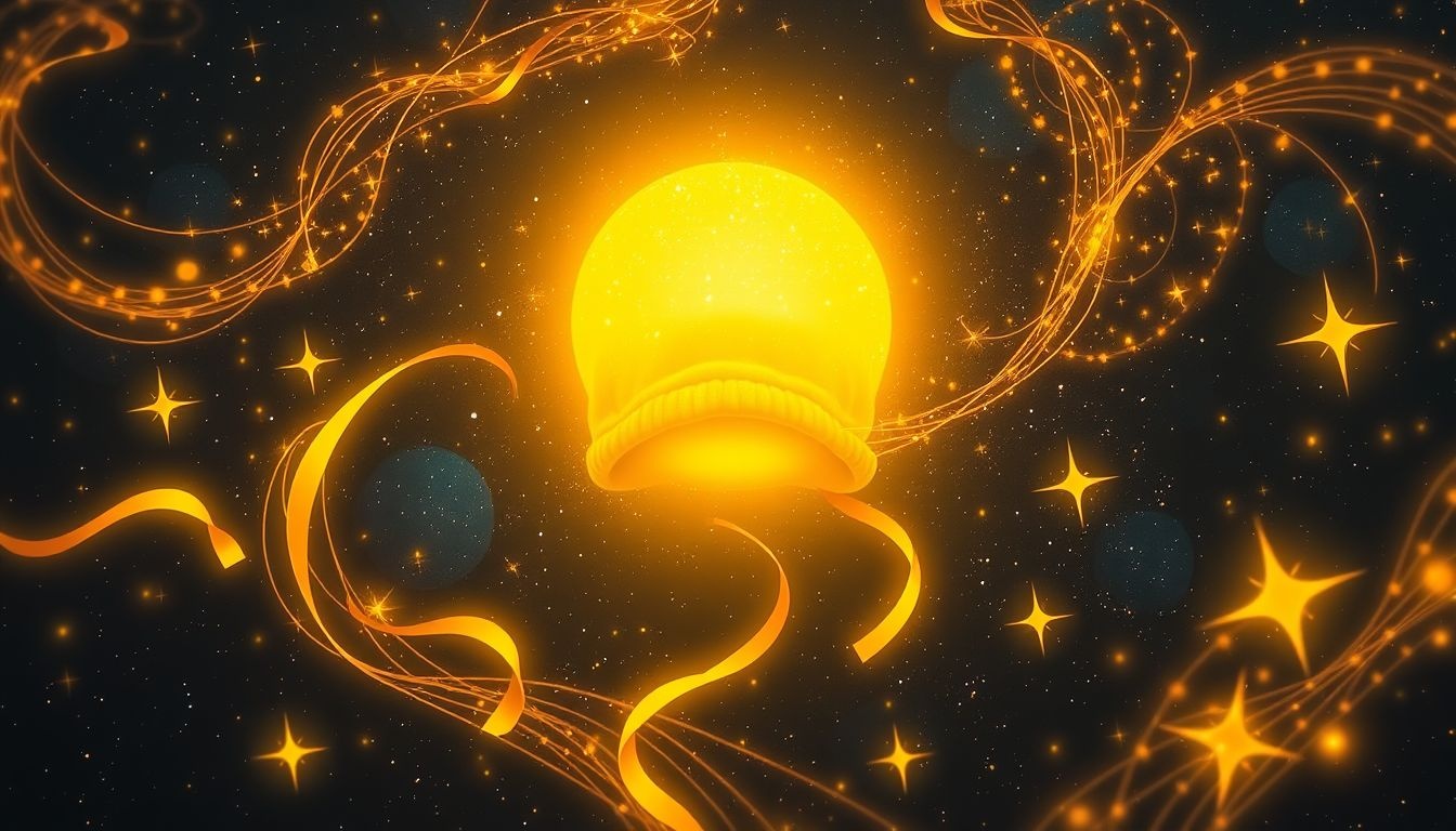 Rêver d’un bonnet de nuit jaune symbolise joie et créativité éclatantes.