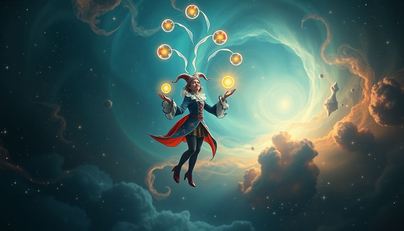 Rêver d’un bouffon jongleur symbolise équilibre et gestion du stress.