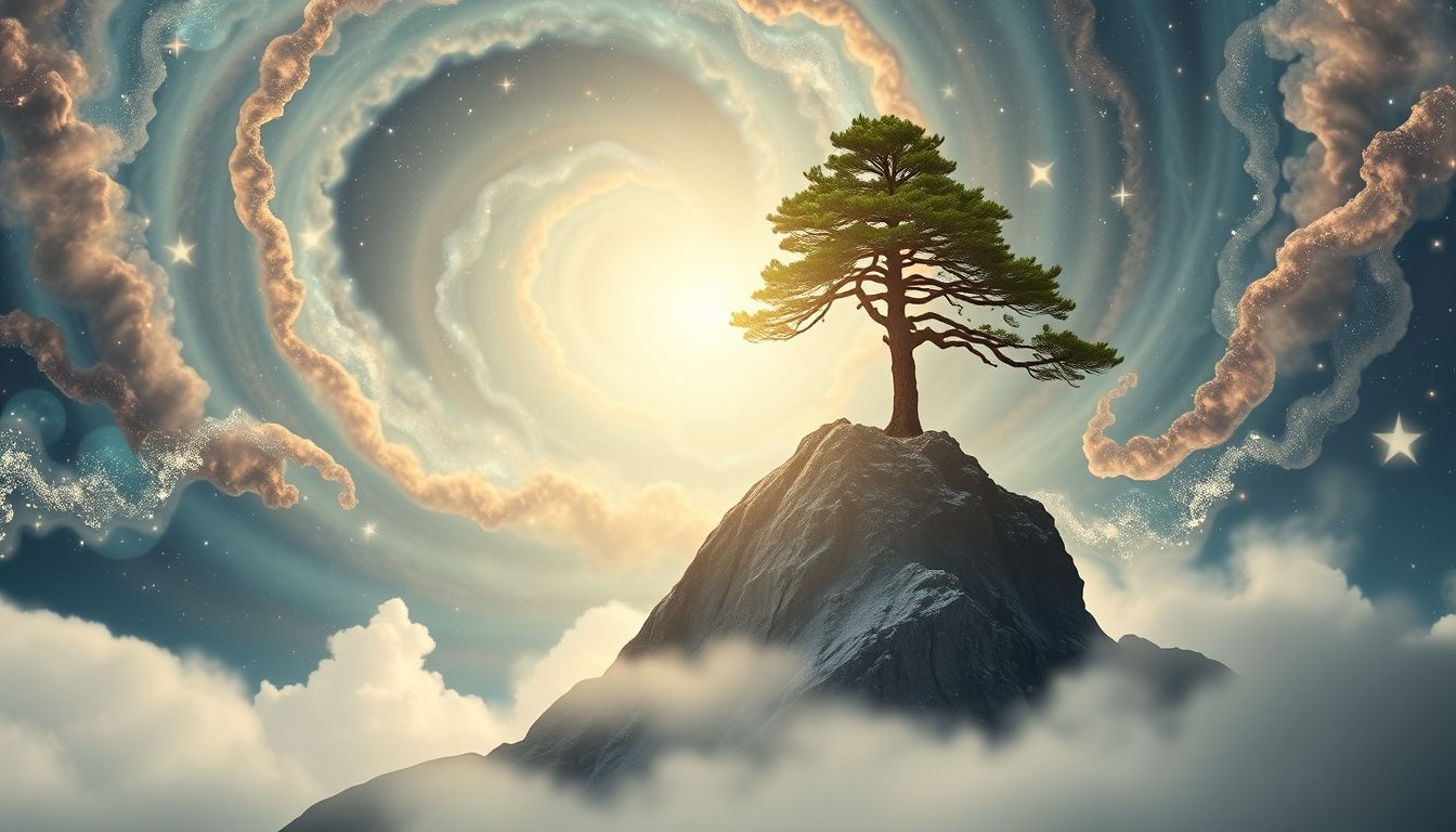 Rêver d’un cèdre en montagne symbolise vision claire et réussite.