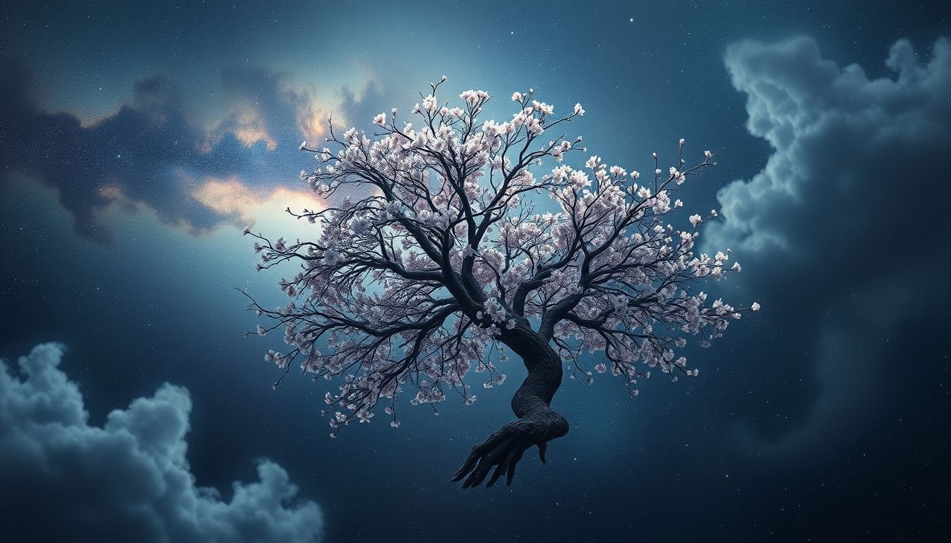 Rêver d’un cerisier malade symbolise souvent une perte imminente.