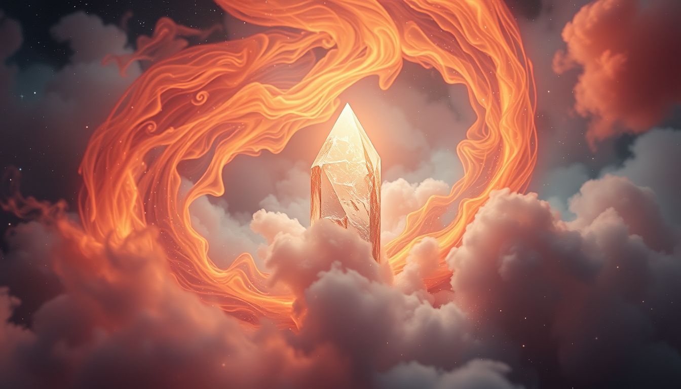 Rêver d’un cristal dans le feu symbolise passion et transformation profonde.