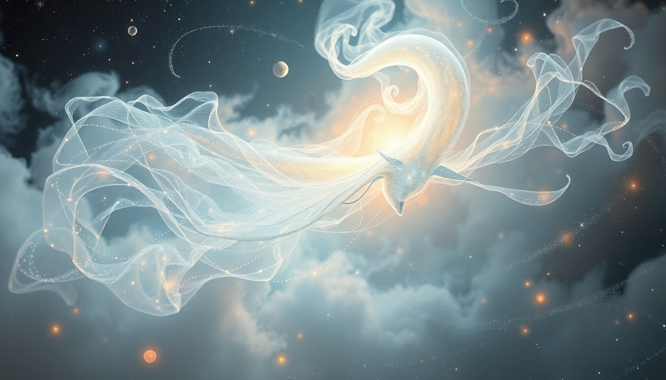 Le falbala argenté symbolise une intuition brillante et un monde intérieur riche.