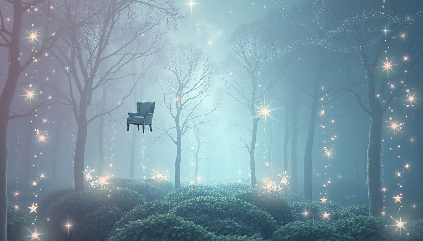 Rêver d’un fauteuil en forêt symbolise un refuge intérieur paisible.