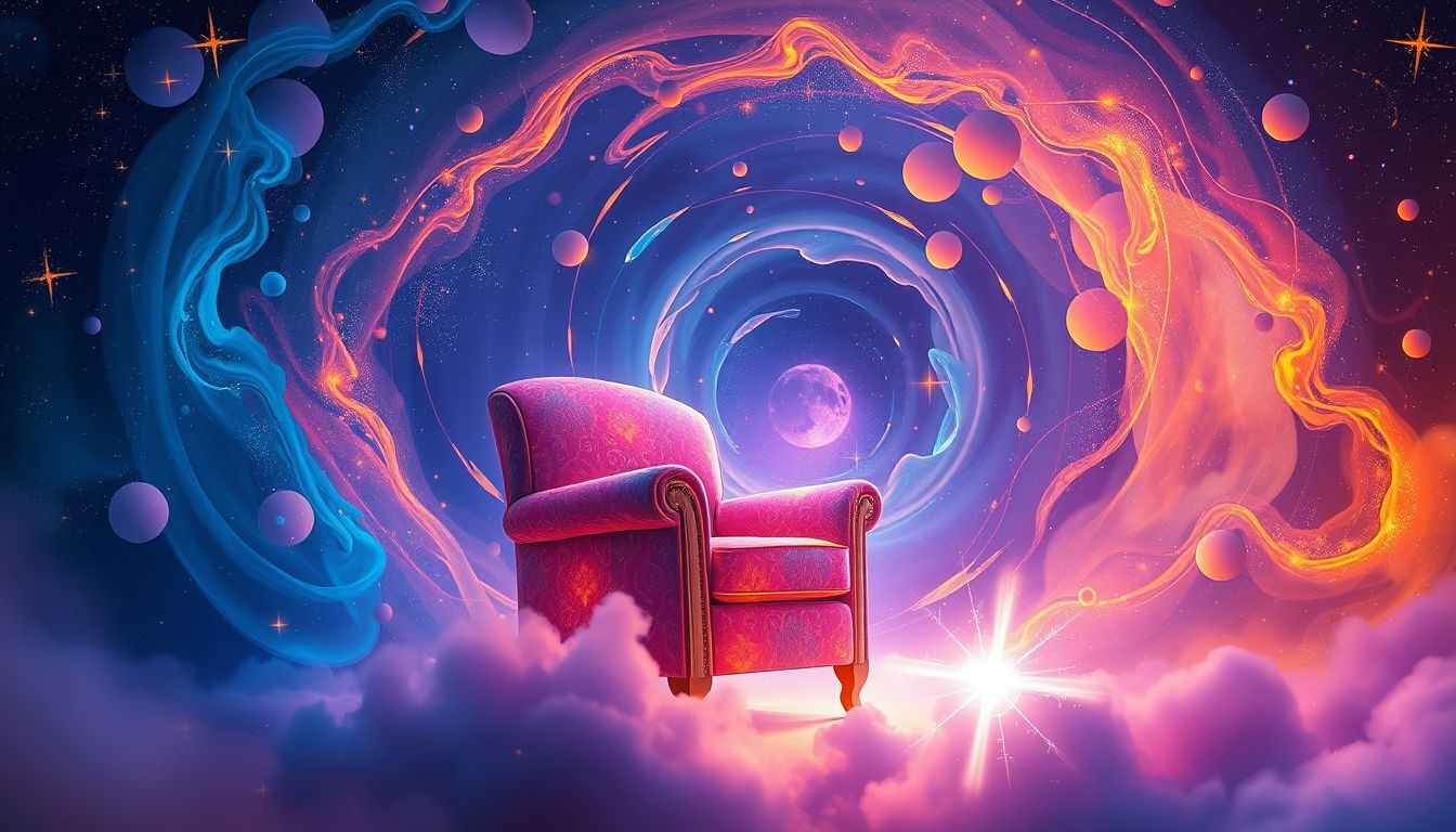Rêver d’un fauteuil vif symbolise joie, dynamisme et créativité.