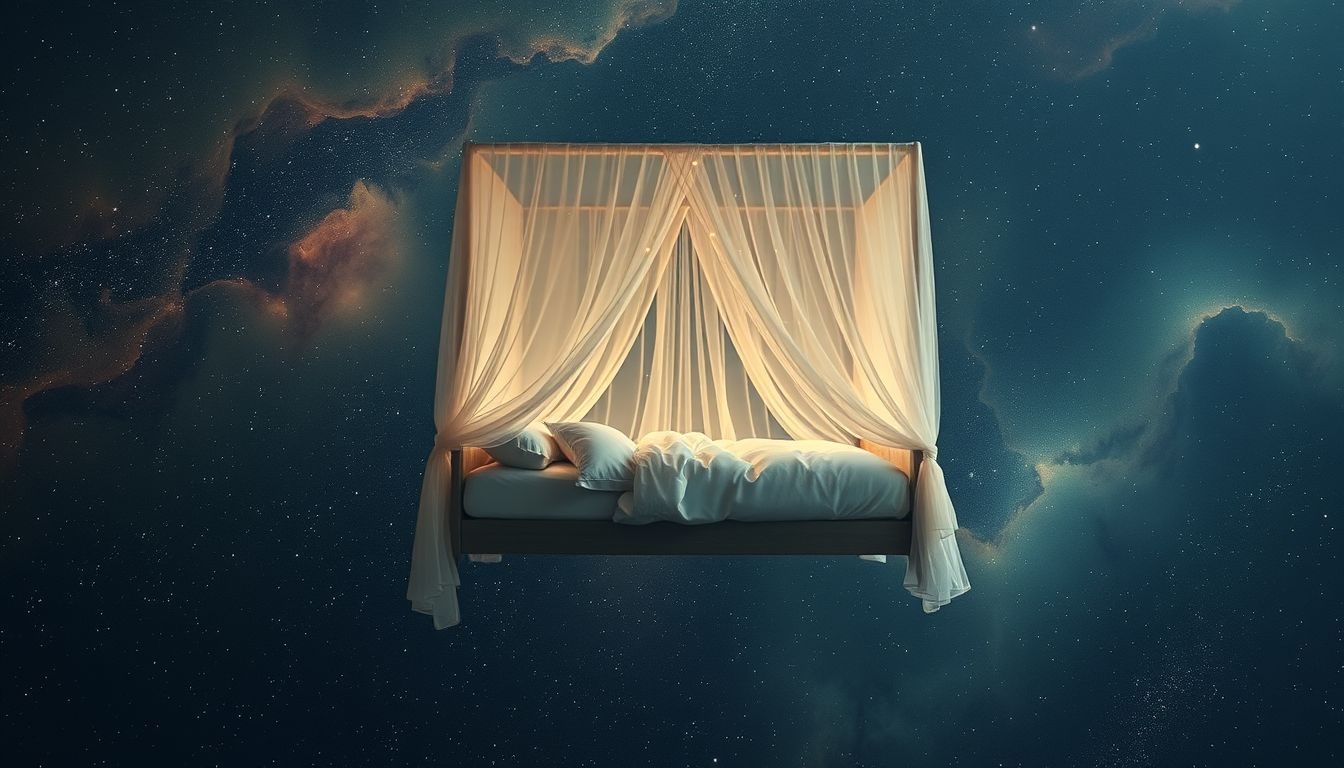 Rêver d’un lit à baldaquin symbolise souvent protection et romantisme intense.