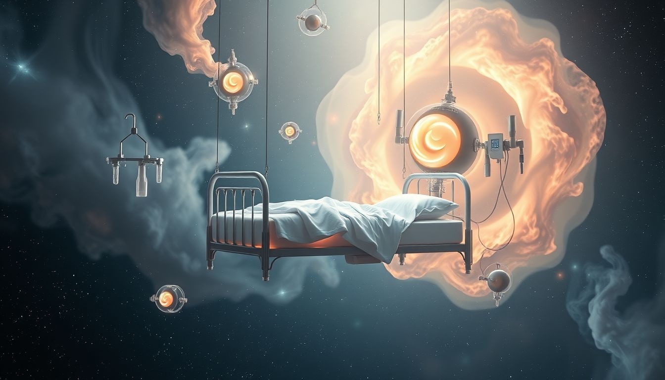 Rêver d'un lit de malade symbolise souvent guérison ou vulnérabilité.