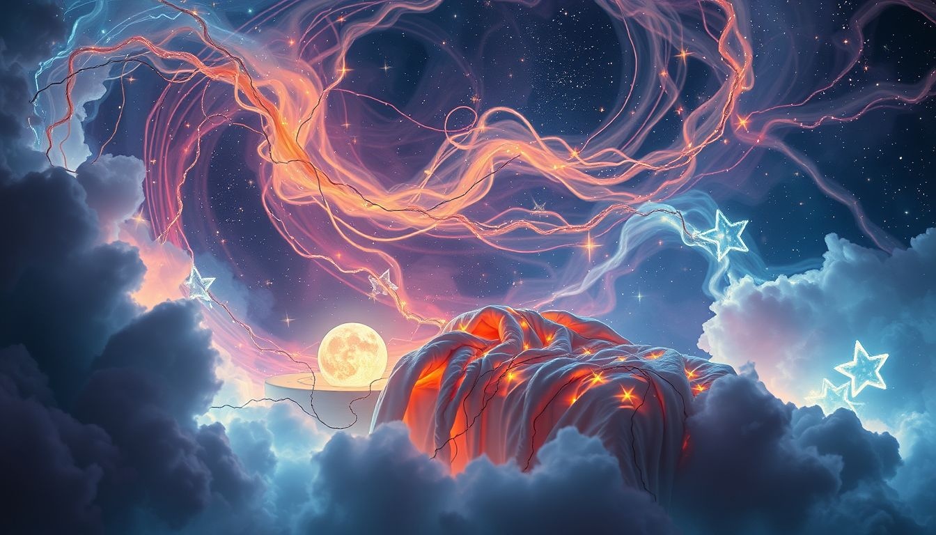 Rêver d’un lit chargé révèle un esprit tourmenté, stressé.