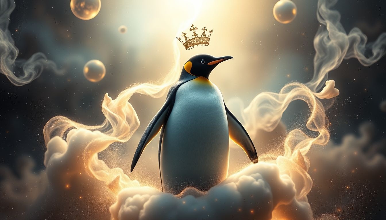 Rêver d'un manchot empereur symbolise un leadership noble et puissant.