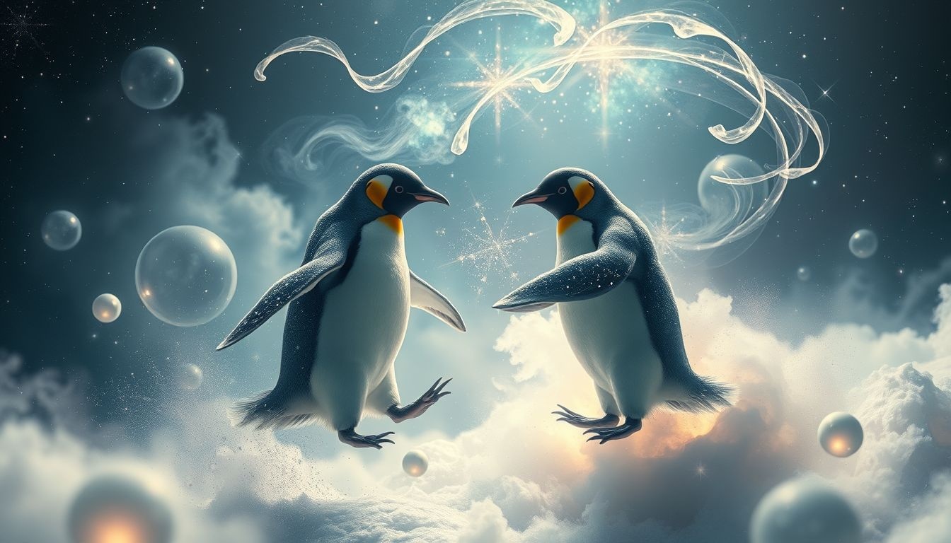 Rêver d’un manchot combattant symbolise rivalité et affirmation personnelle.