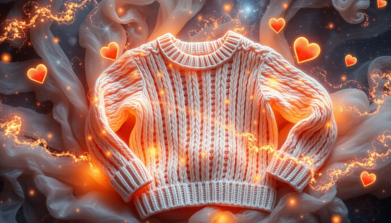 Rêver d’un pull en maille symbolise chaleur et liens affectifs forts.