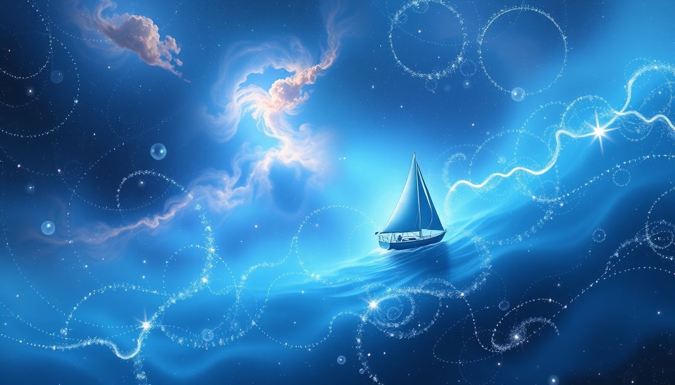 Rêver d'un voilier bleu symbolise paix intérieure et élévation spirituelle.