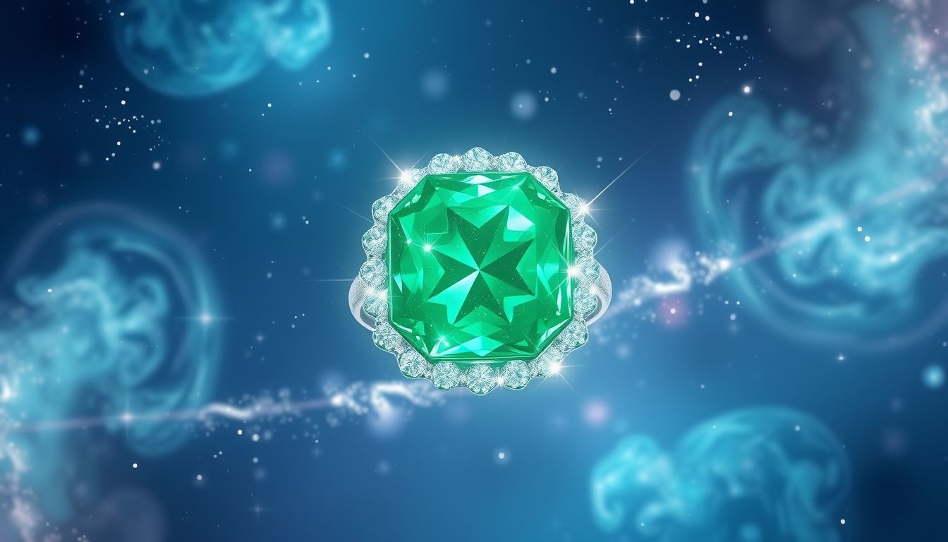 Rêver d'une bague émeraude en diamant symbolise richesse et réussite.