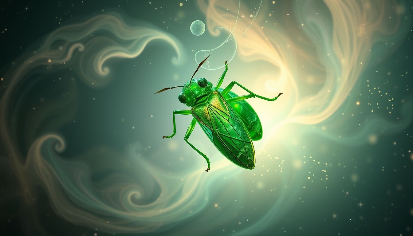 Rêver d’une cigale verte symbolise renouveau, fertilité et espoir.
