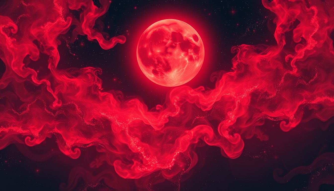 Rêver d'une pleine lune rouge prédit souvent une intense passion.