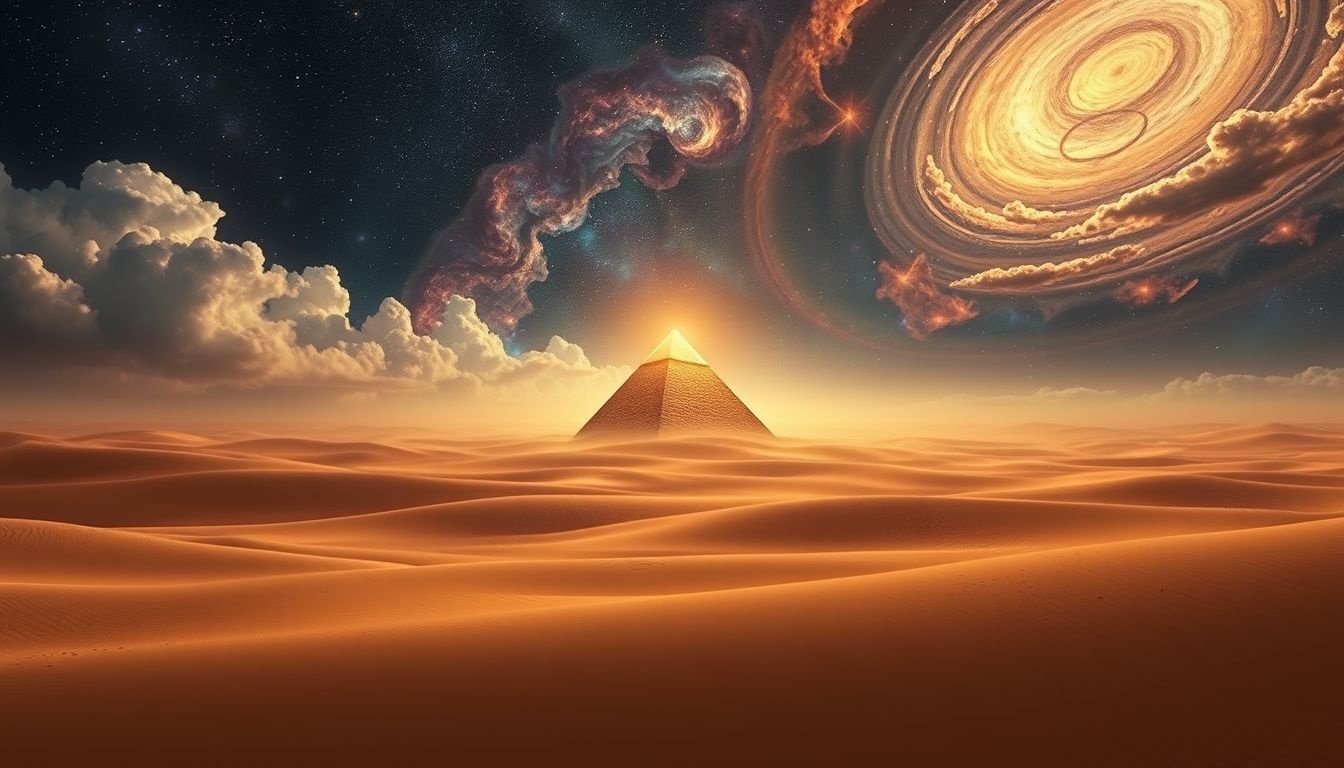 Rêver d'une pyramide en désert symbolise quête spirituelle et solitude.