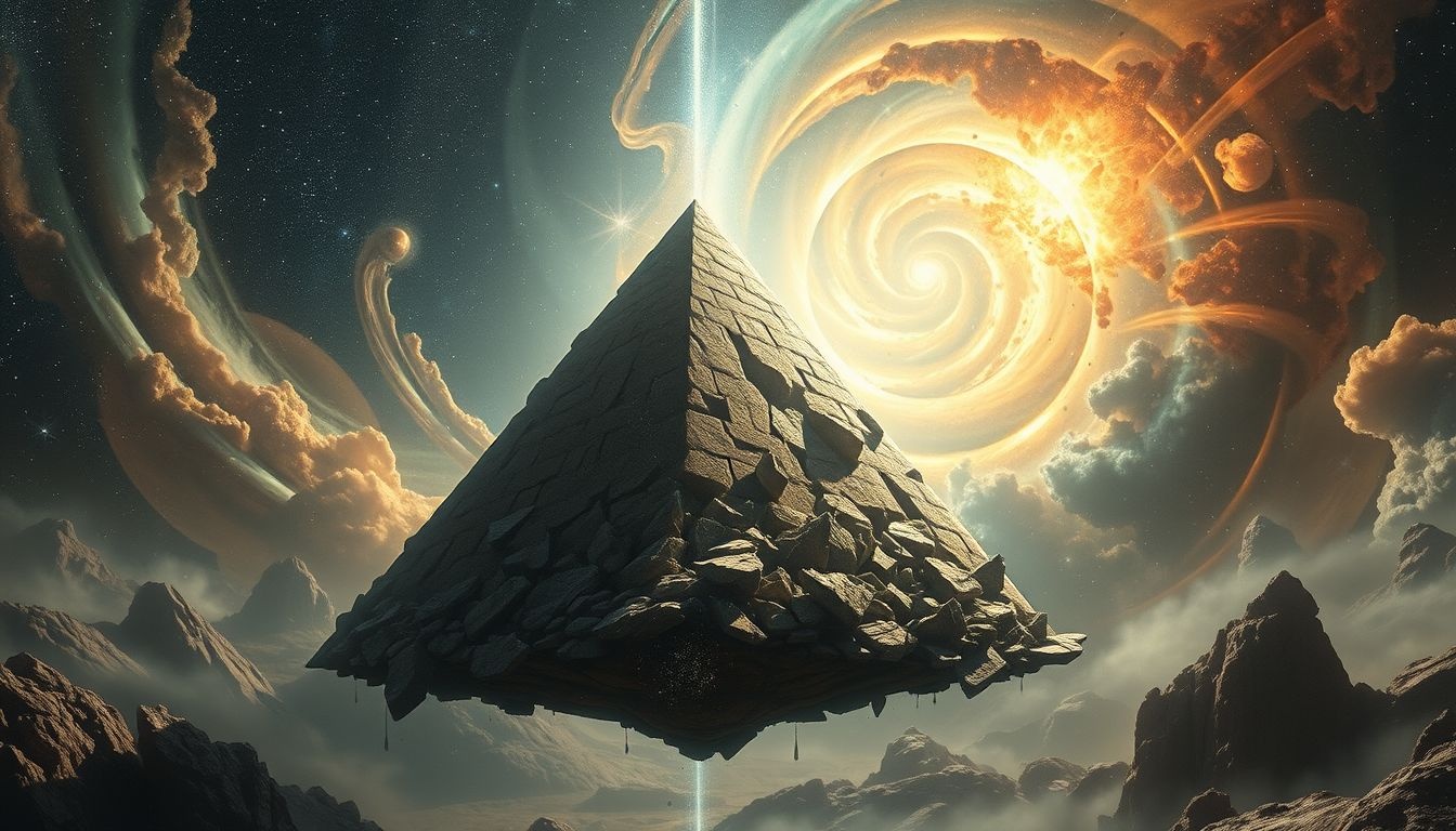Rêver d'une pyramide détruite symbolise une crise intérieure majeure.
