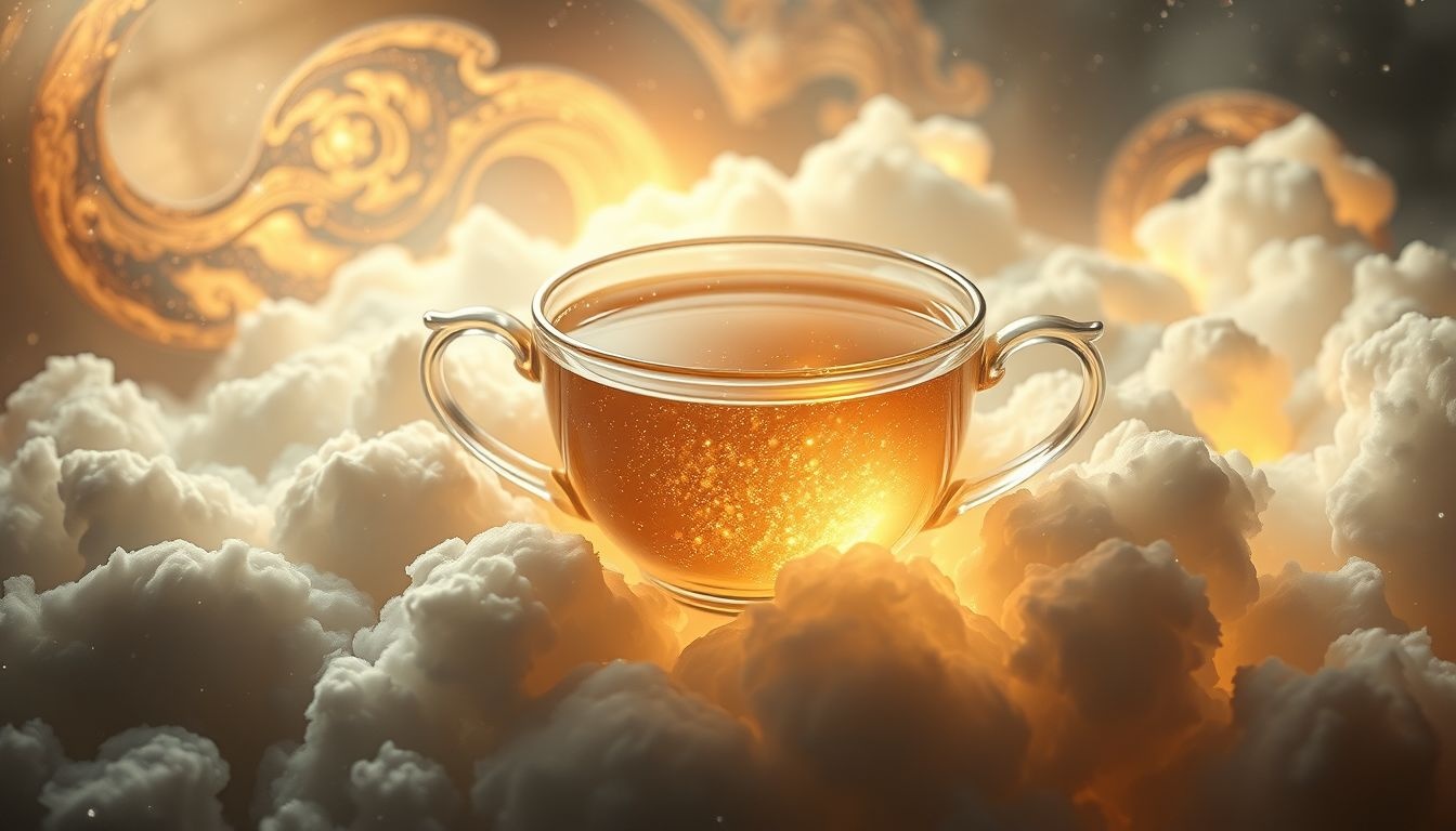 Rêver d'une tasse à thé pleine symbolise prospérité et contentement.