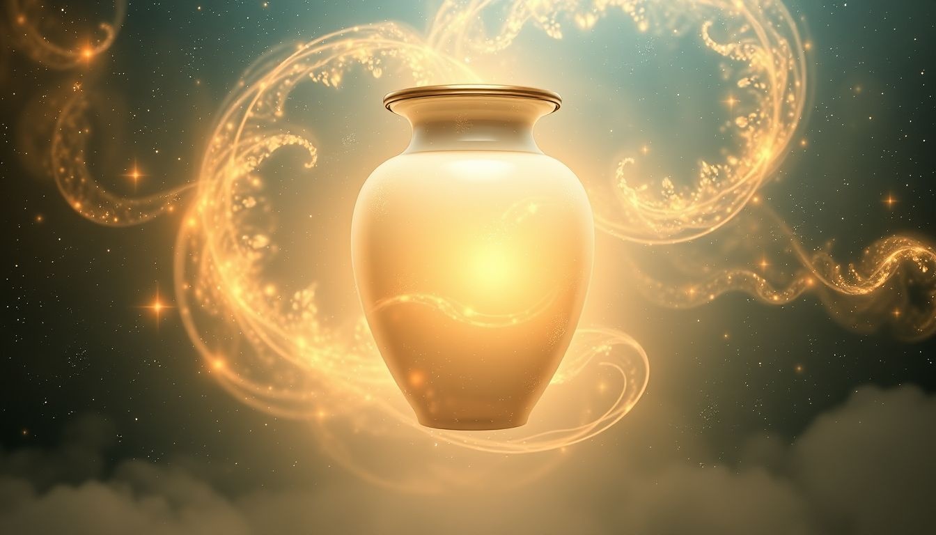 Rêver d’une urne claire symbolise paix intérieure et renouveau spirituel.