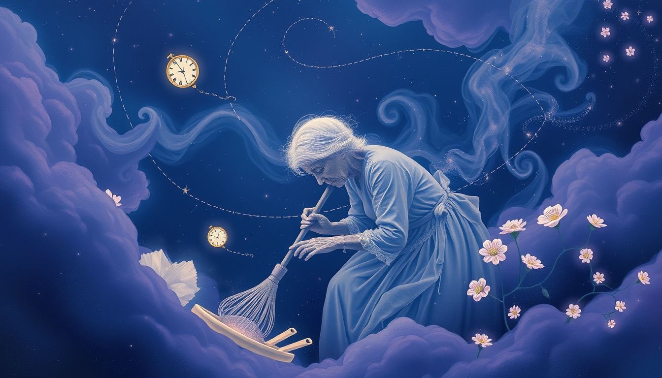 Rêver d'une vieille dame indique souvent sagesse et conseils précieux.