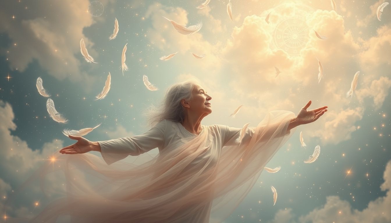 Rêver d’une vieille dame voyageant symbolise souvent la sagesse en mouvement.