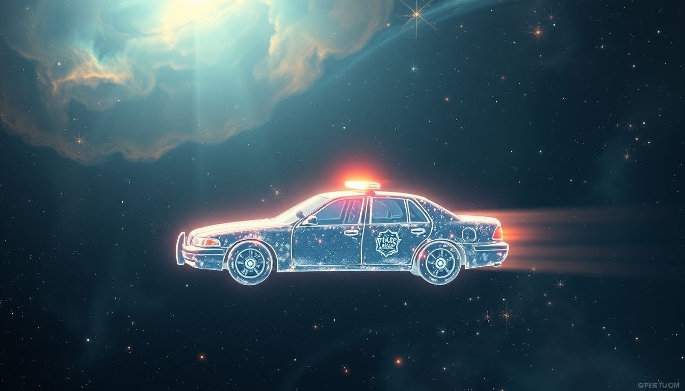 Rêver d'une voiture de police vide symbolise un manque d'autorité.