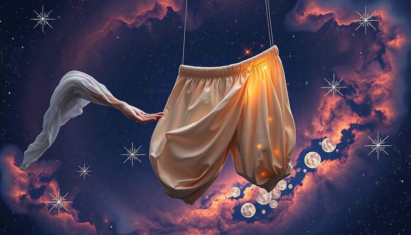 Rêver de coudre un pantalon de harem symbolise transformation personnelle créative.