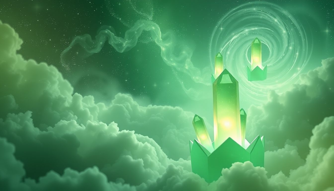 Rêver de cristaux de jade symbolise la sagesse et l’harmonie intérieure.
