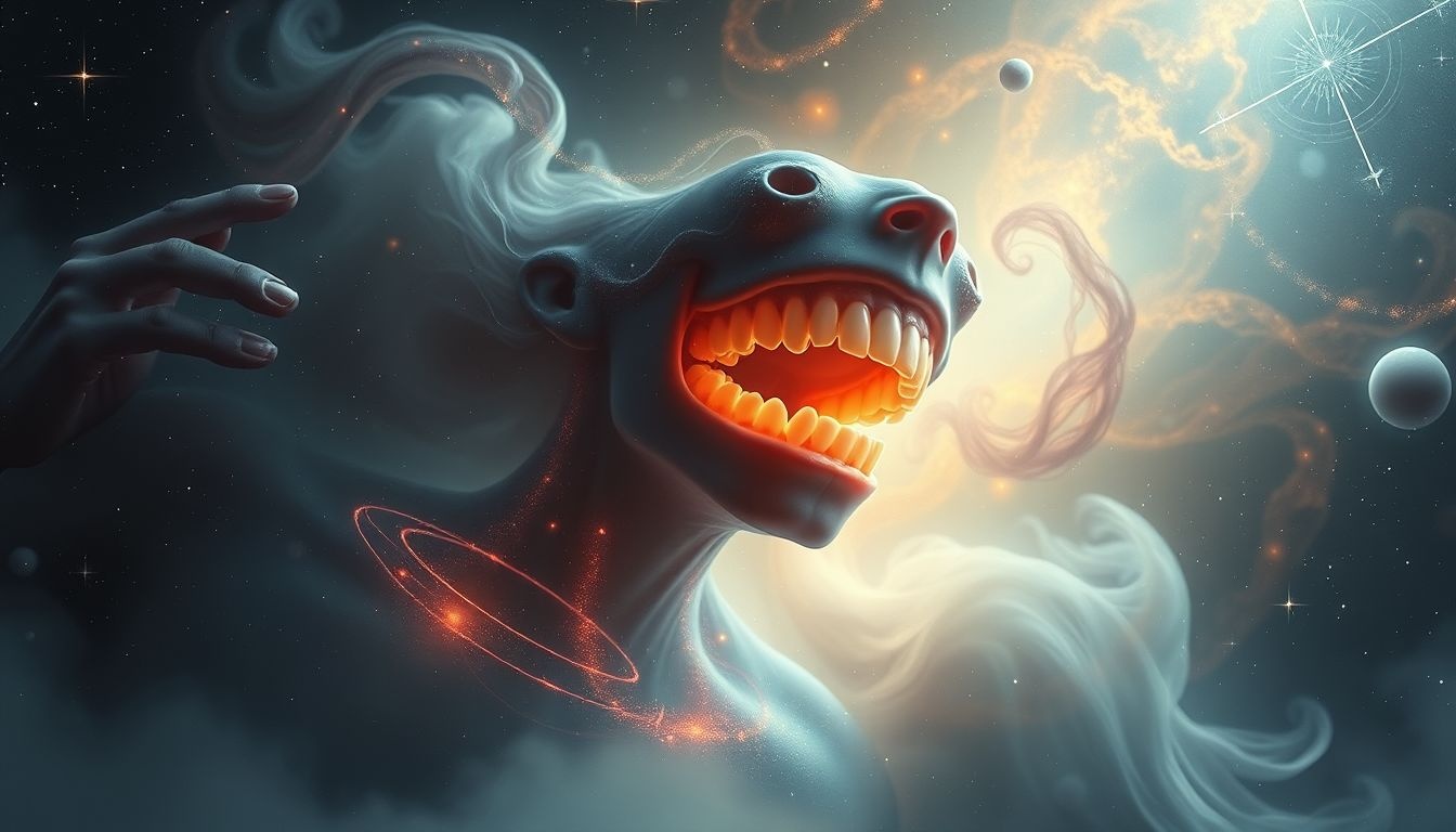 Rêver de dents sur corps symbolise transformations profondes et inattendues.