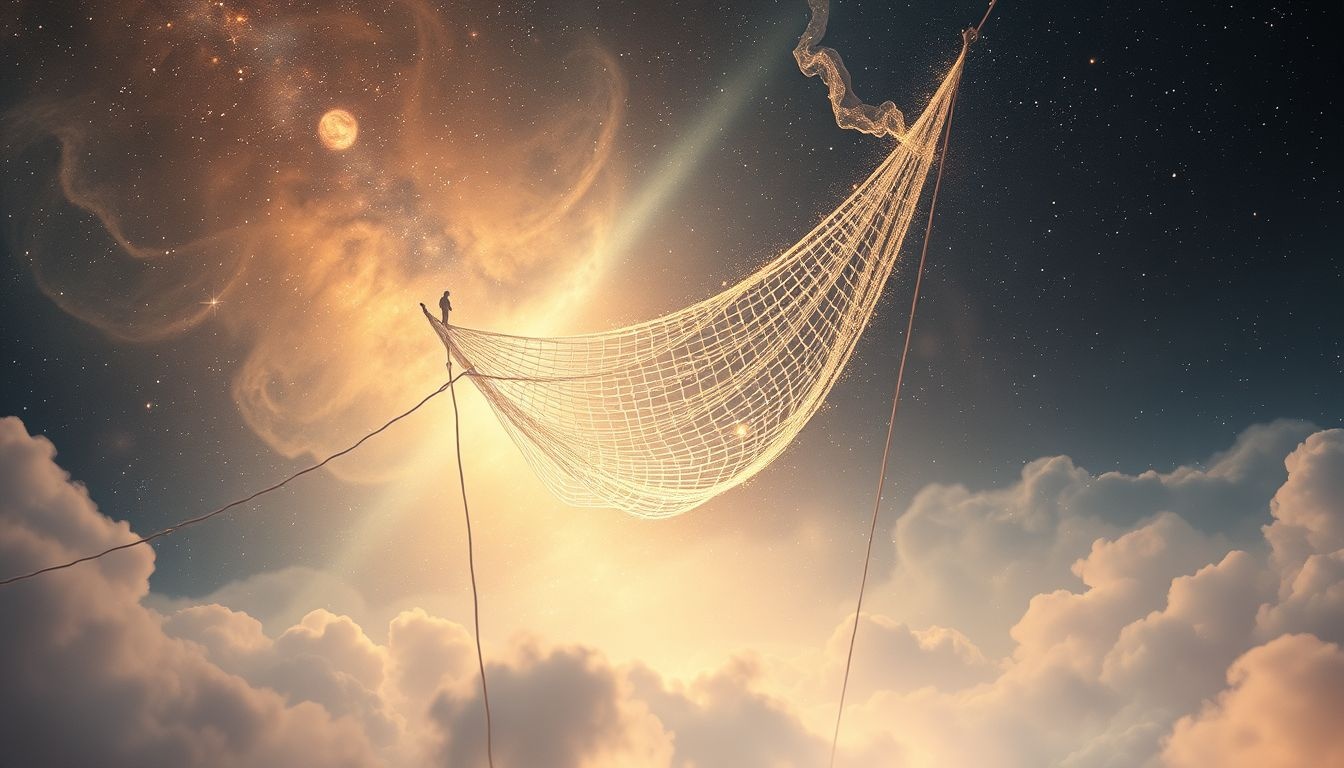 Rêver du filet symbolise défis à franchir pour réussir.