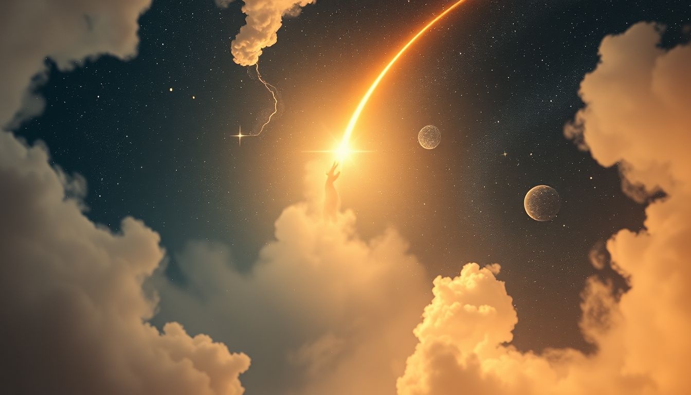 Rêver d’étoile filante symbolise espoir et chance imminente.