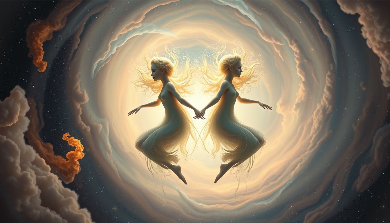 Rêver de jumeaux différents reflète des conflits intérieurs profonds.