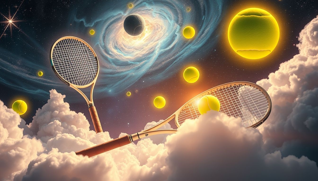 Rêver d’équipement de tennis symbolise préparation mentale et stratégie.