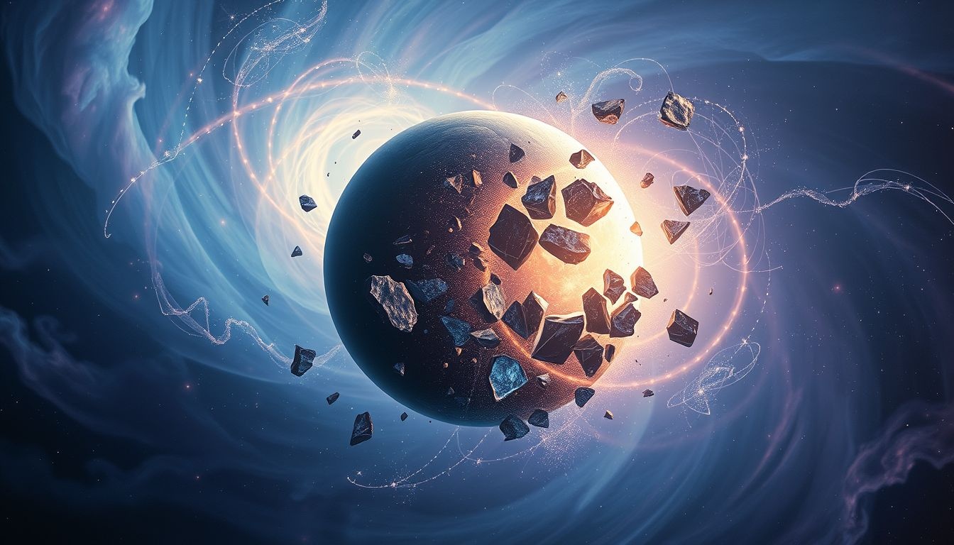 Rêver d'une planète détruite symbolise une peur profonde de l'effondrement.