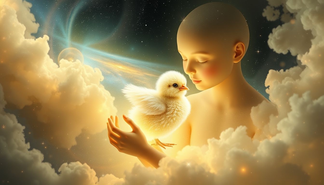 Rêver de nourrir une poulette symbolise soin et croissance personnelle.