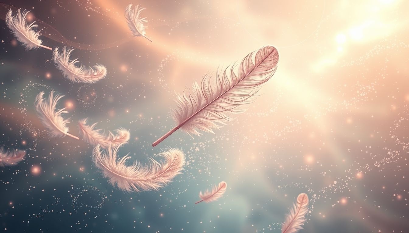 Rêver de plumes d'autruche symbolise souvent un bonheur léger et insouciant.