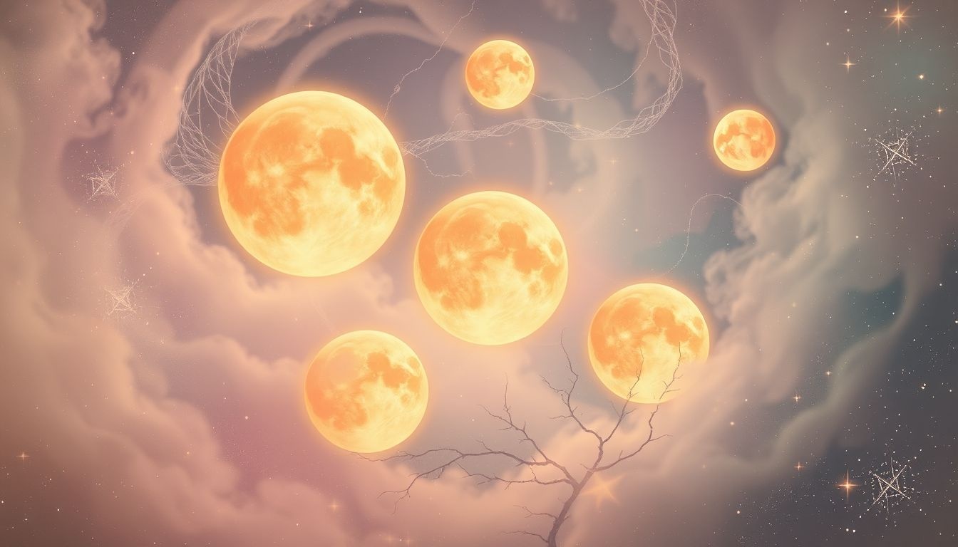 Rêver de plusieurs pleines lunes signale un choix émotionnel complexe.
