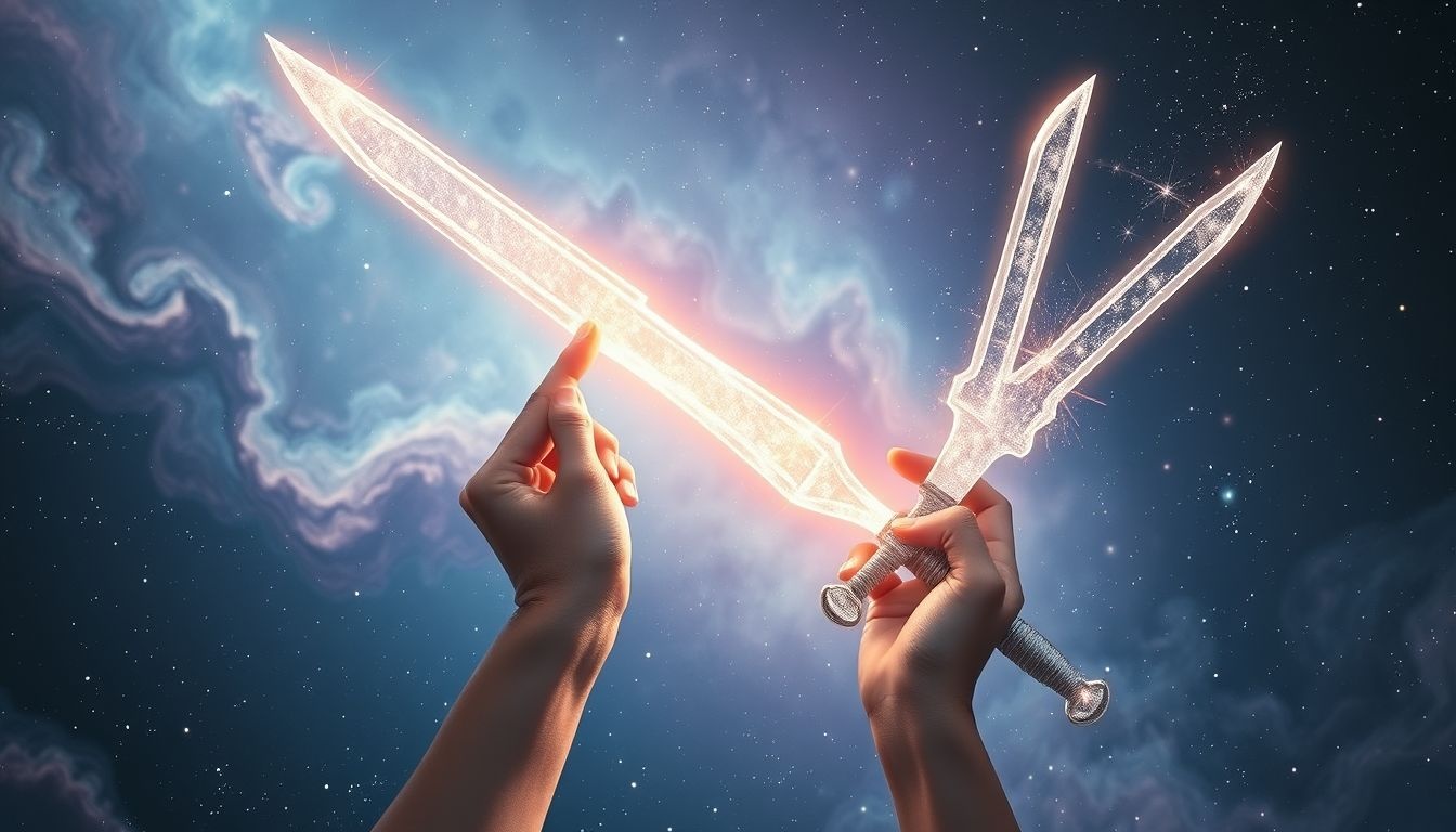 Rêver de couteaux symbolise la protection face aux conflits intérieurs.