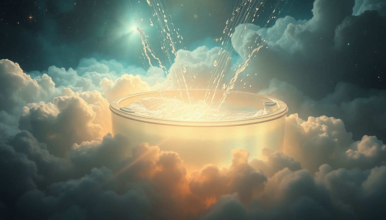 Se laver dans un jacuzzi symbolise une purification profonde et renouveau.