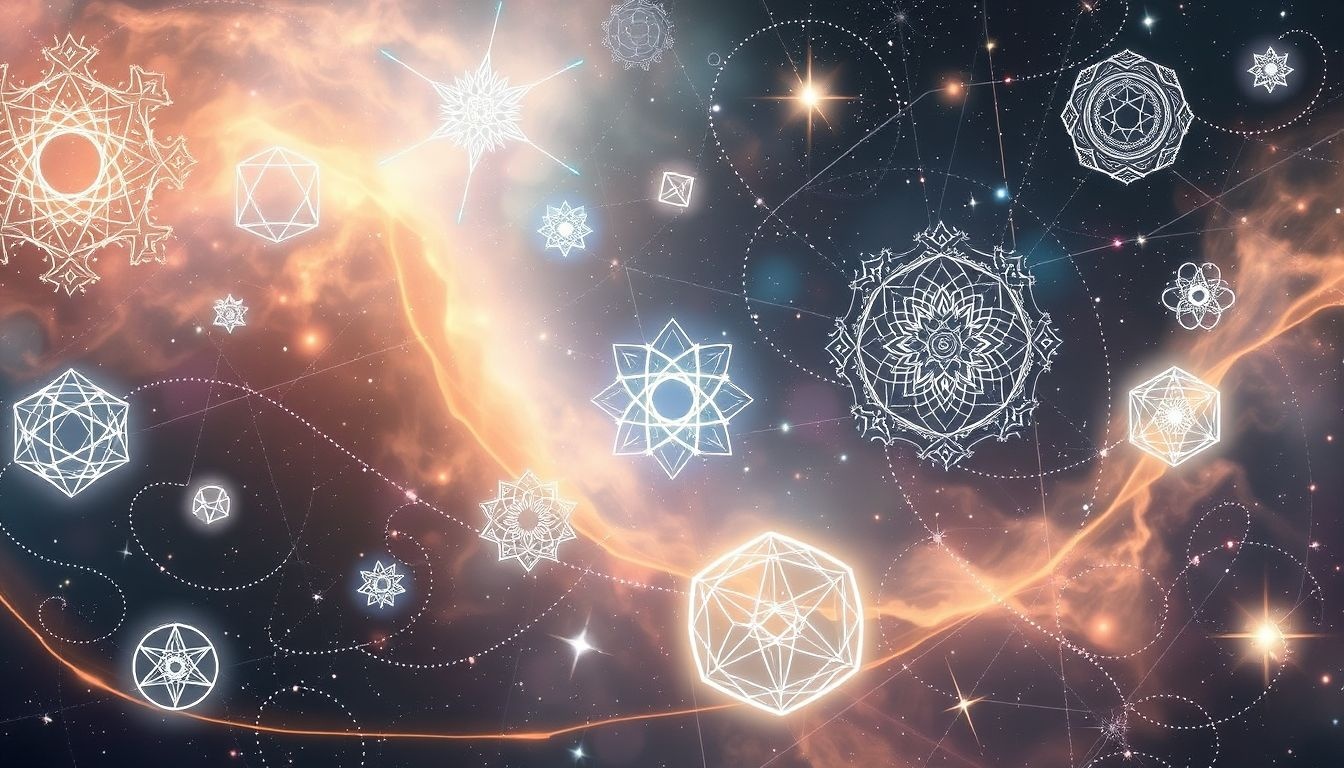 Les symboles géométriques révèlent les secrets cachés de l'univers astral.
