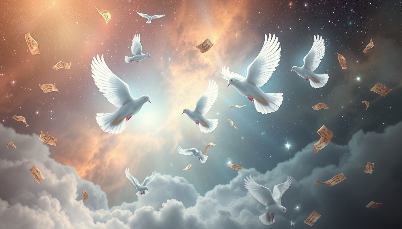 Rêver d'un message dans un colombier symbolise une révélation spirituelle.