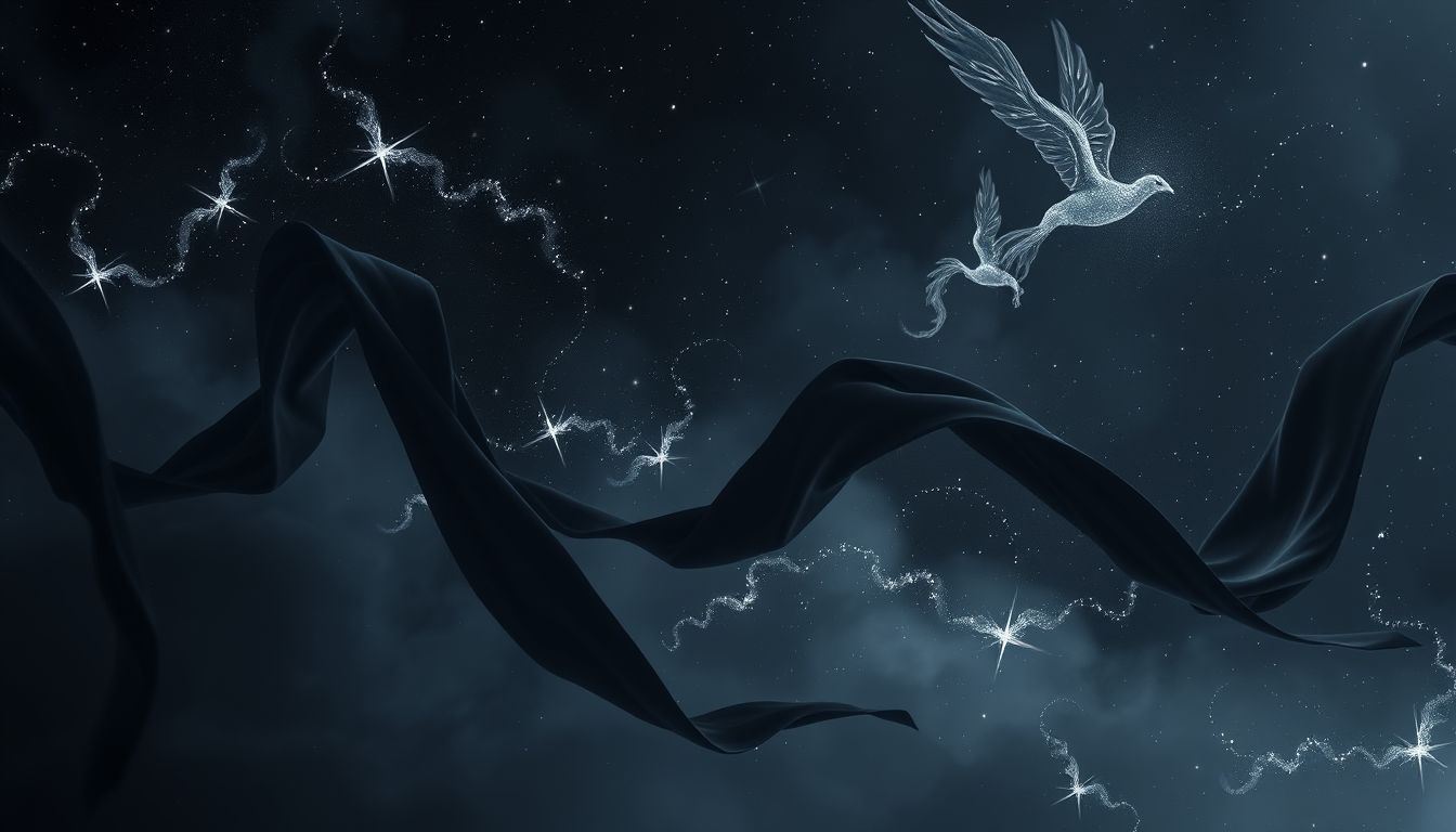 Rêver de velours noir symbolise souvent mystère, deuil et renouveau.
