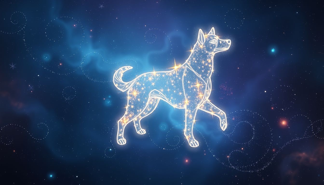 Rêver du Grand Chien symbolise fidélité et protection céleste.