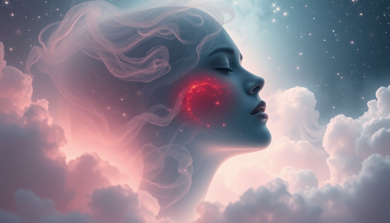 La rougeur en rêve symbolise souvent la culpabilité ou le secret.
