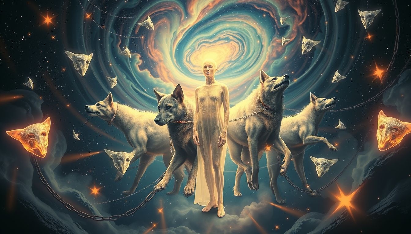 Rêver d'un chien vous transformant symbolise une identité effacée.