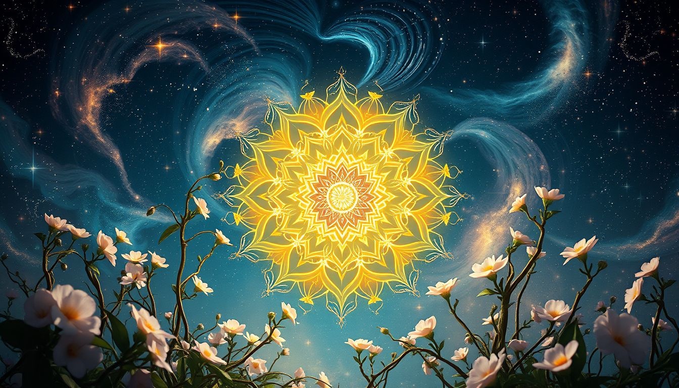 Rêver d’un mandala naturel symbolise l’harmonie intérieure retrouvée.